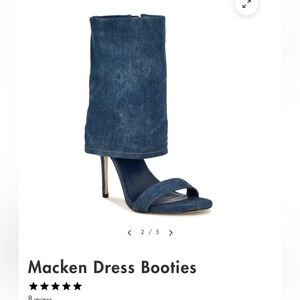 NWT! NINE WEST Blue Denim Dress Booties